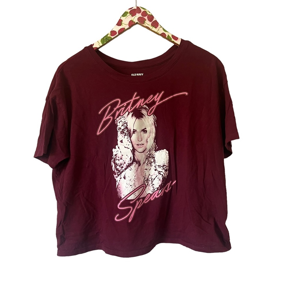 Old Navy Womens Britney Spears Cropped Oversize T Shirt Pop Size L Tall